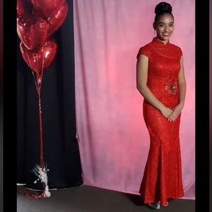 Authentic Red Asian Dress
